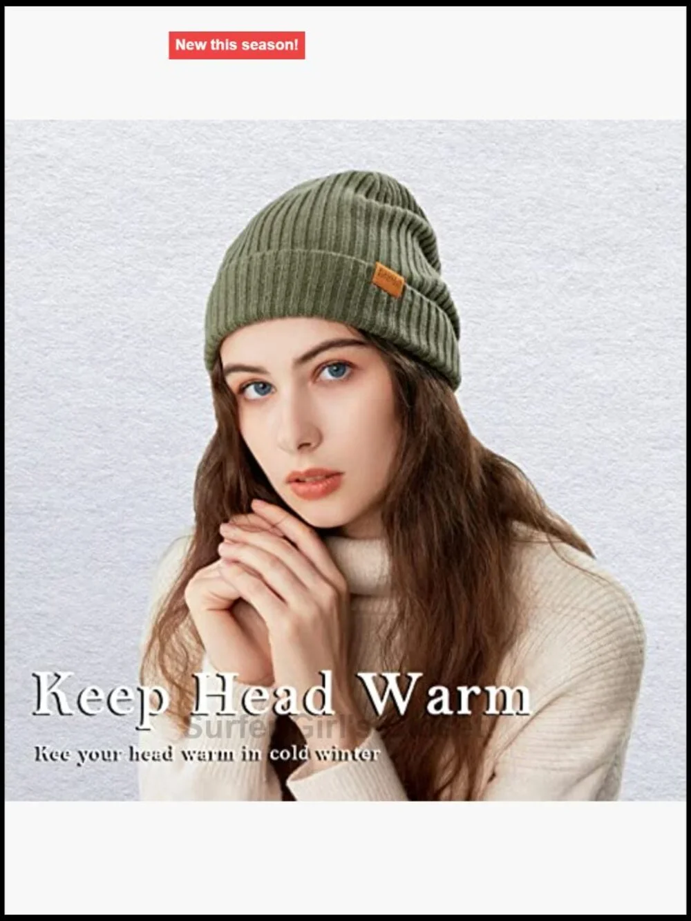 100% Merino Wool Cuff Beanie Hat Unisex Winter Stretchy Knitted Cap